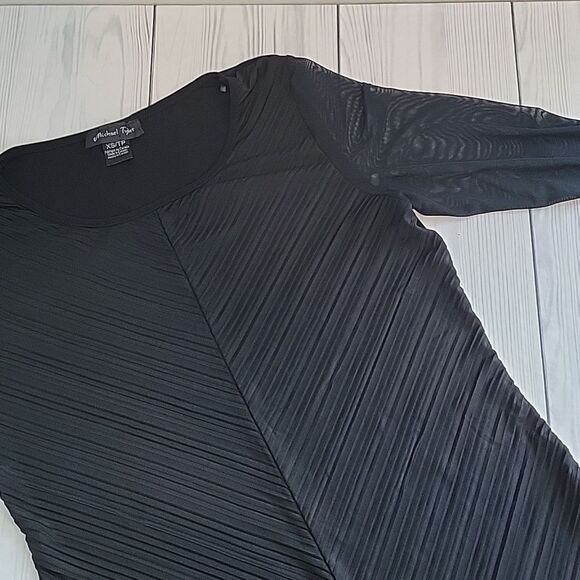 Michael Tyler mesh sleeve casual top in black Size XS - Picture 9 of 12